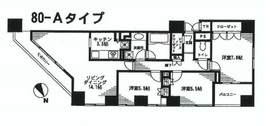 レジディア日本橋馬喰町 1405 間取り図