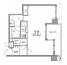 白金台アパートメント 701 間取り図