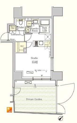 パークアクシス飯田橋レジデンス 101 間取り図