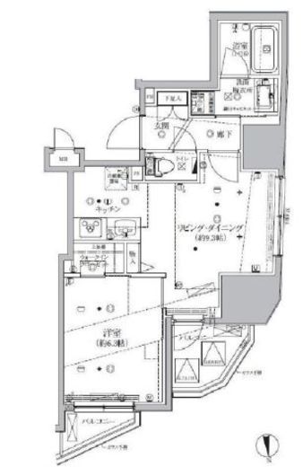 クレイシア神田淡路町 5階 間取り図