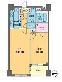 カスタリア高輪 707 間取り図