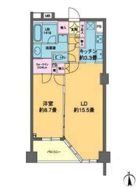 カスタリア高輪 402 間取り図