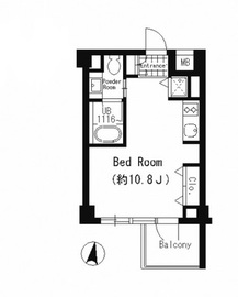 クロスレジデンス三宿 206 間取り図