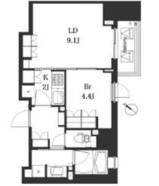 La Douceur巣鴨 (ラドゥセール巣鴨) 806 間取り図