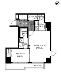 レガーロ新橋 702 間取り図