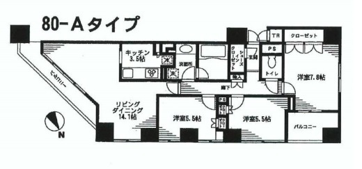 レジディア日本橋馬喰町 1006 間取り図