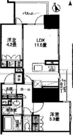 サンウッド東中野 3階 間取り図