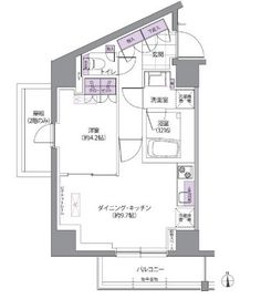 IVY WEST 601 間取り図