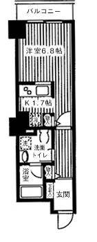 TKフラッツ渋谷 1410 間取り図