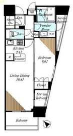 グランスイート南麻布 5階 間取り図