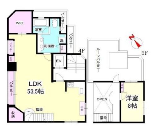 コートヤード南青山 401 間取り図