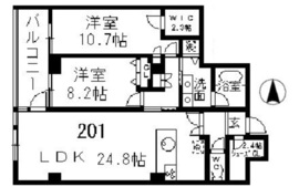 レガロ高輪 201 間取り図