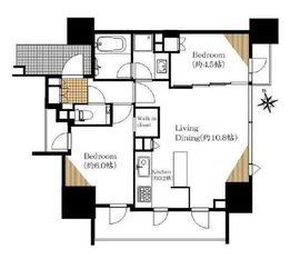 シティハウス四谷津の守坂 12階 間取り図