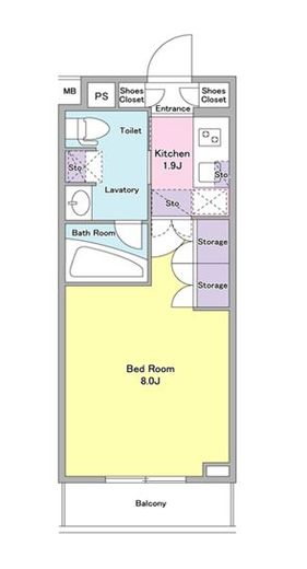 アジールコート西馬込 213 間取り図