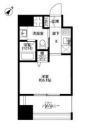 ベルファース水天宮前 504 間取り図