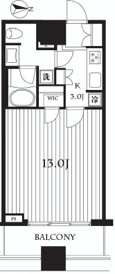 コンシェリア西新宿タワーズウエスト 15階 間取り図