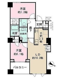 グランスイート広尾 3階 間取り図