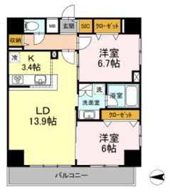 D-room早稲田 1001 間取り図