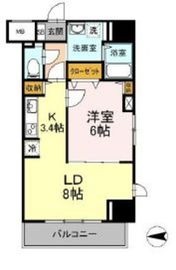 D-room早稲田 705 間取り図