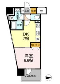 D-room早稲田 406 間取り図