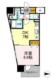 D-room早稲田 206 間取り図