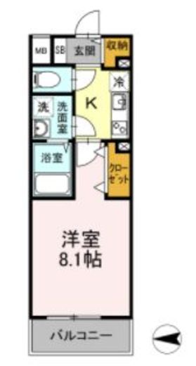 D-room早稲田 503 間取り図