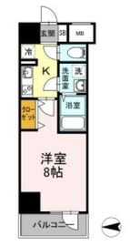 D-room早稲田 404 間取り図