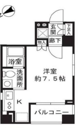 銀座二丁目レジデンス 3階 間取り図