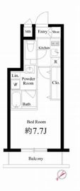 ハーモニーレジデンス新宿イースト 7階 間取り図