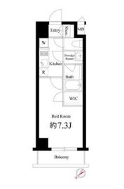 ハーモニーレジデンス新宿イースト 5階 間取り図