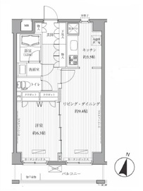 メゾンカルム西新宿 204 間取り図