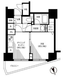 銀座レジデンス伍番館 609 間取り図