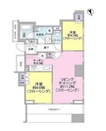 ザ・パークハウス新宿御苑 9階 間取り図