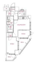 エヌステージ中野新橋 605 間取り図