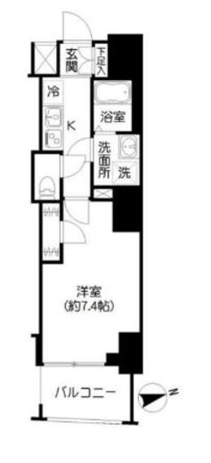 Premier市谷薬王寺 (プルミエ市谷薬王寺) 1301 間取り図