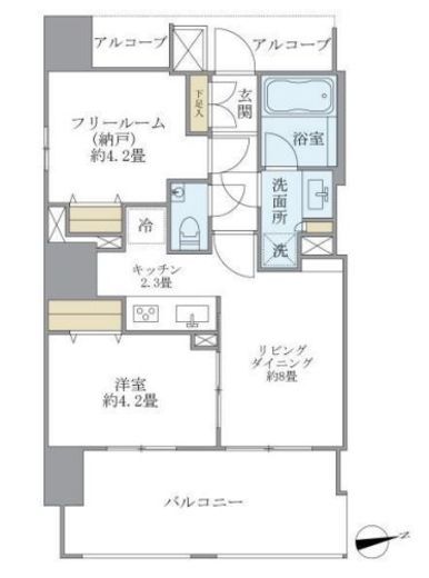 Premier市谷薬王寺 (プルミエ市谷薬王寺) 1202 間取り図