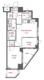 エヌステージ中野新橋 505 間取り図