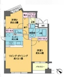 カスタリア茅場町 1101 間取り図