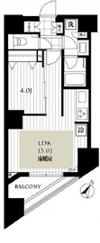 レックス日本橋水天宮プレミアタワー 13階 間取り図