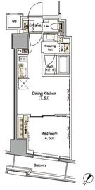 ザ・パークハビオ日本橋小伝馬町 203 間取り図