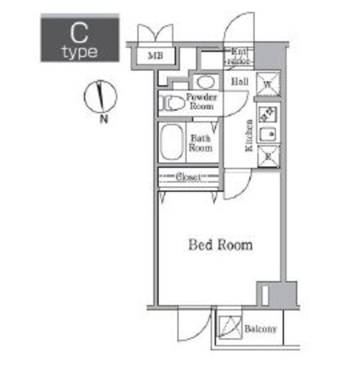 レジディア西小山 101 間取り図