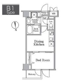 レジディア西小山 107 間取り図