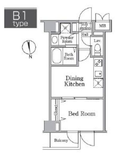レジディア西小山 209 間取り図