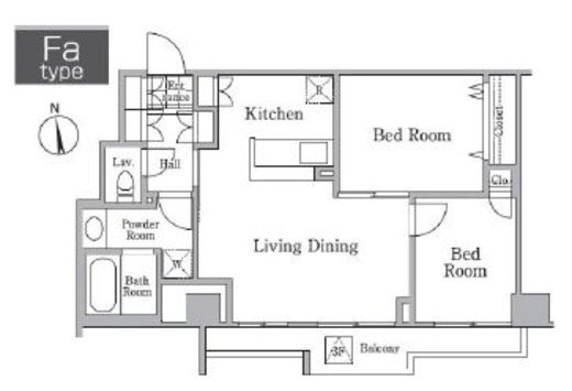 レジディア西小山 312 間取り図