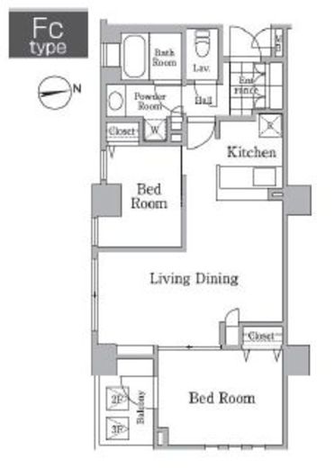 レジディア西小山 215 間取り図