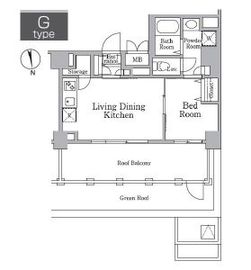 レジディア西小山 405 間取り図