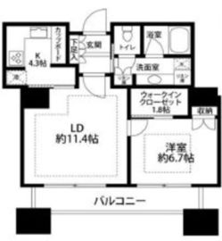 東京ツインパークス ライトウィング 11階 間取り図