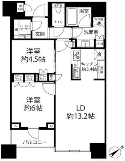 ブリリアタワーズ目黒 28階 間取り図