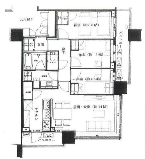 ブリリアタワーズ目黒 6階 間取り図