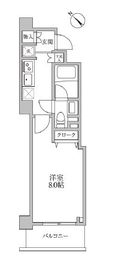 レジディア荻窪Ⅲ 307 間取り図